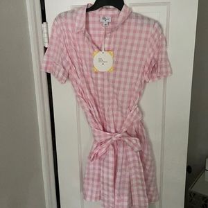 NWT LisaMarieFernandez x Target Pink Gingham Dress